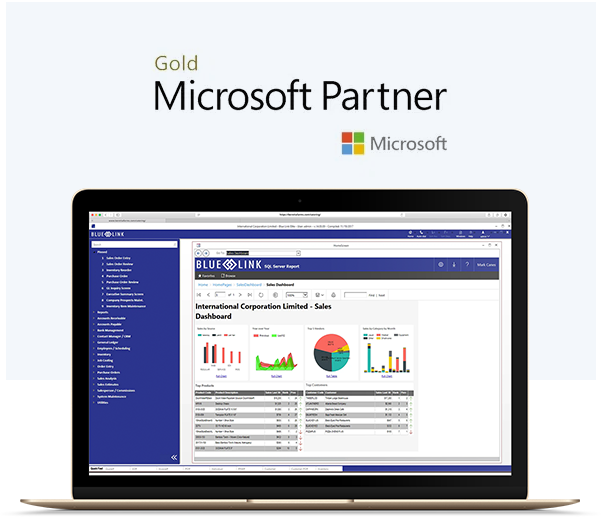 Blue link Microsoft Gold Partner